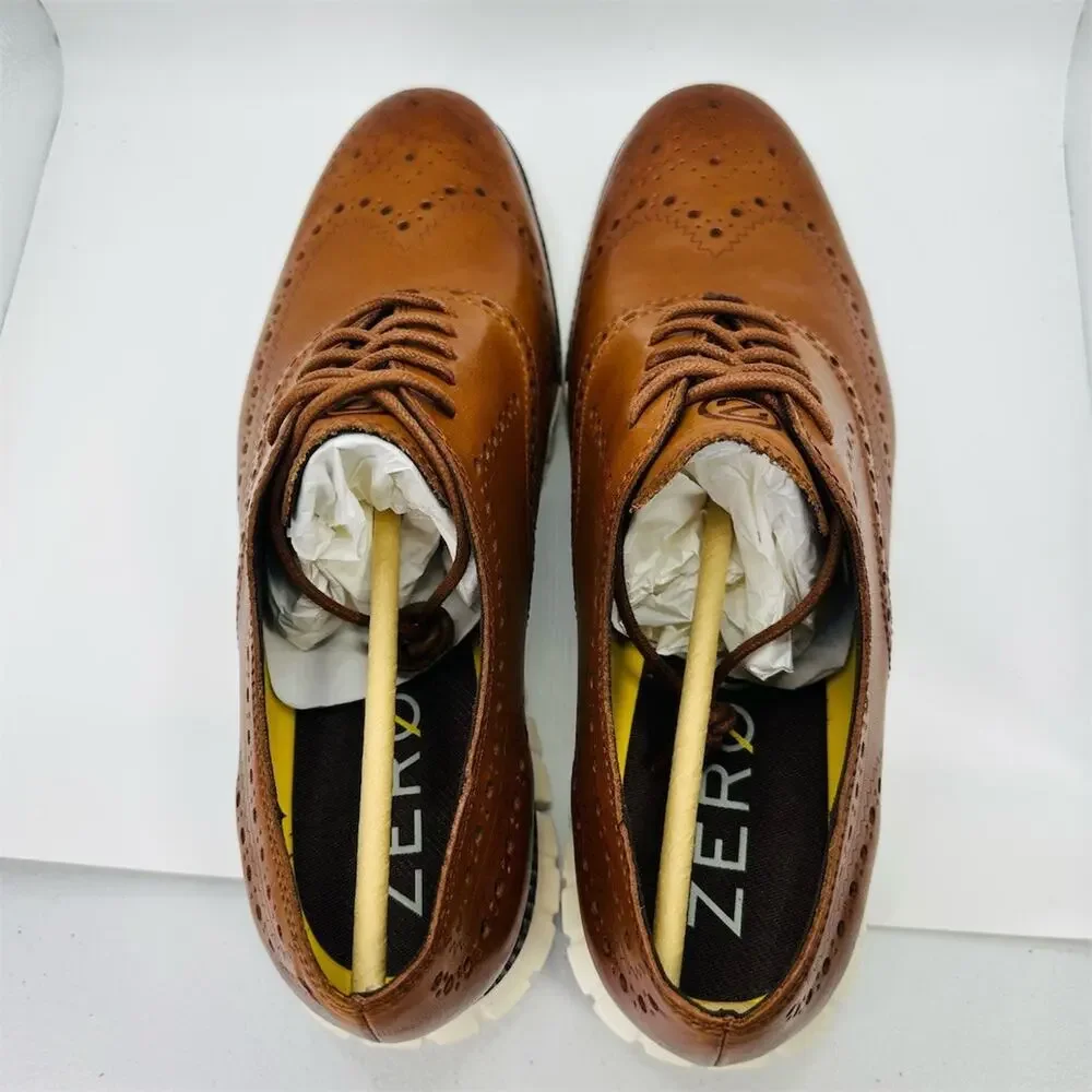 Cole Haan ZERØGRAND Wingtip Oxford Men's Dress Shoes Brown Size 11.5 M